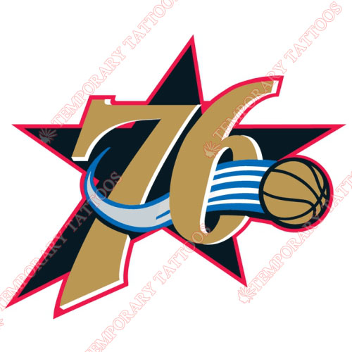 Philadelphia 76ers Customize Temporary Tattoos Stickers NO.1157